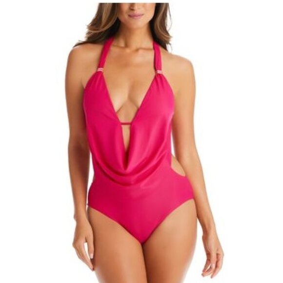 NWT Bar III Womens One Piece Swimsuit Monokini Cowlneck XS S M L XL $90 LLL35 - Picture 7 of 10